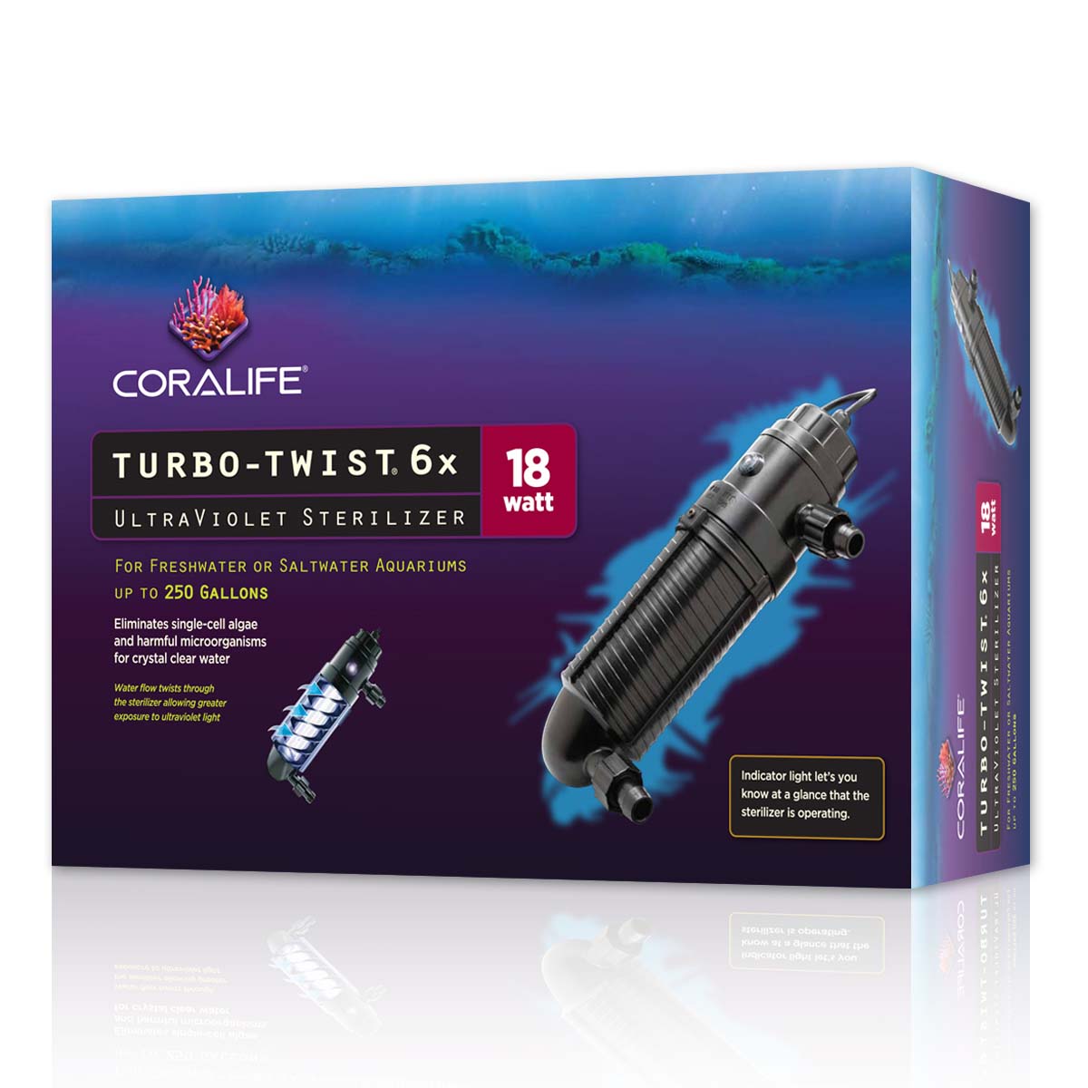 Coralife Turbo Twist UV Sterilizer 3X 9 watt , 6X 18 watt , 12X 36 watt