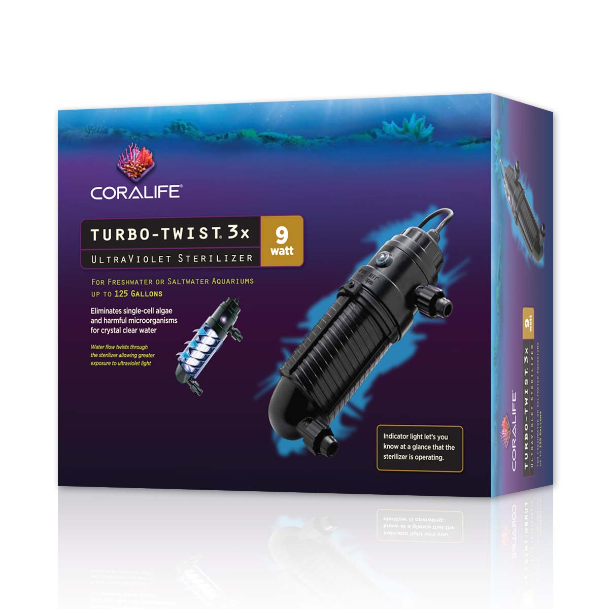 Coralife Turbo Twist UV Sterilizer 3X 9 watt , 6X 18 watt , 12X 36 watt